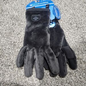 Columbia Dark Gray Plush Fleece Touchscreen Gloves Size XS New